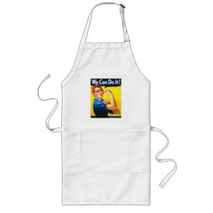 Rosie the Riveter We Can Do It World War Two Long Apron