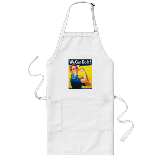 Rosie the Riveter We Can Do It World War Two Long Apron (Front)