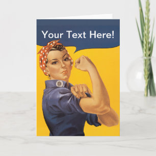 Rosie the Riveter We Can Do It! Your Text Here Card