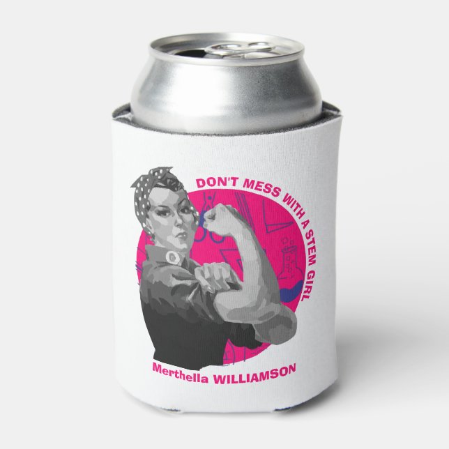 Rosie the Riveter WOMEN IN STEM Girl Can Cooler (Can Front)
