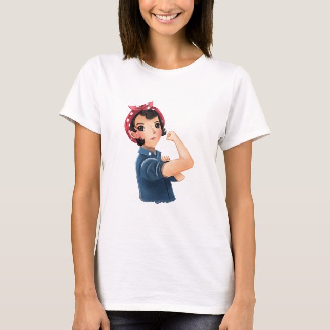 rosie the riveter women we can do it! WWII T-Shirt (Front)