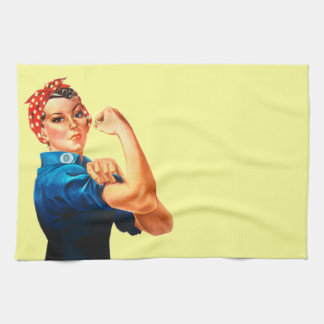 Rosie The Riveter WWII Poster Tea Towel