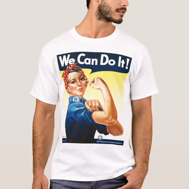 Rosie the Riveter Yellow Gradient T-Shirt (Front)
