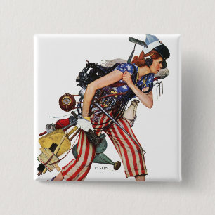 Rosie to the Rescue 15 Cm Square Badge