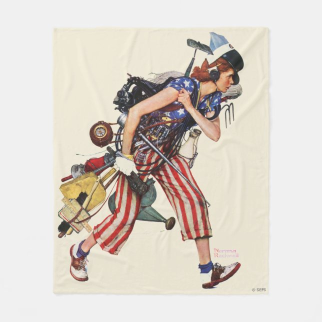 Rosie to the Rescue Fleece Blanket (Front)