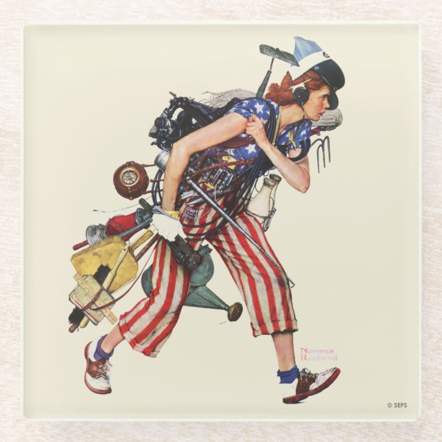 Rosie to the Rescue Glass Coaster (Front)