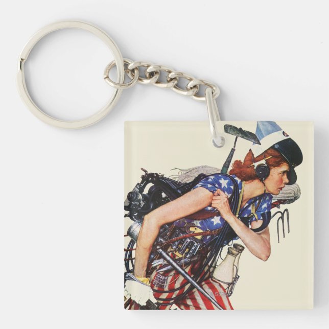 Rosie to the Rescue Key Ring (Front)