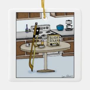 Rosin Bran String Instruments Bow Cartoon Ceramic Ornament