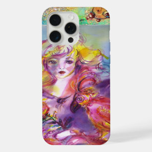 ROSINA /Young Girl with Rose and Parrot iPhone Case