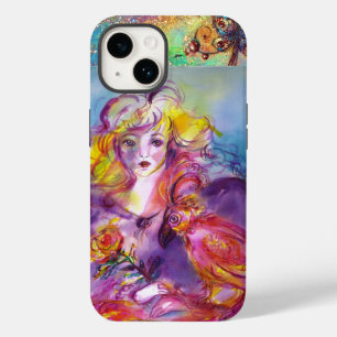 ROSINA /Young Girl with Rose and Parrot iPhone Case