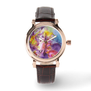 ROSINA /Young Girl with Rose and Parrot Watch
