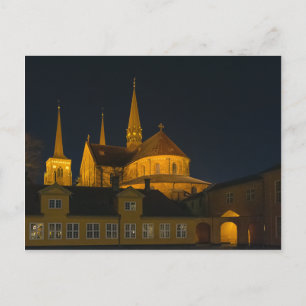 Roskilde Dome by night Postcard