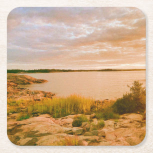 Roslagen - Summer in the swedish archipelago Square Paper Coaster