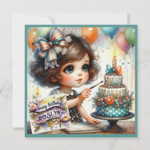 ROSLYN ~ Happy Birthday ~ Cake Decorating ~