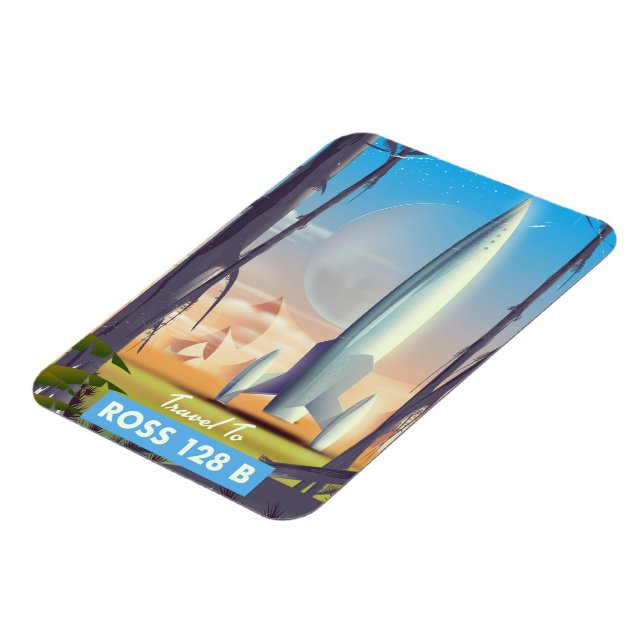 Ross 128 B Science fiction poster Magnet (Left Side)
