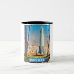 Ross 128 B Science fiction poster Two-Tone Coffee Mug