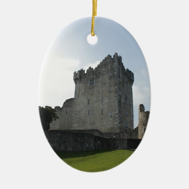 Ross Castle, Killarney, Ireland Ceramic Tree Decoration (Front)