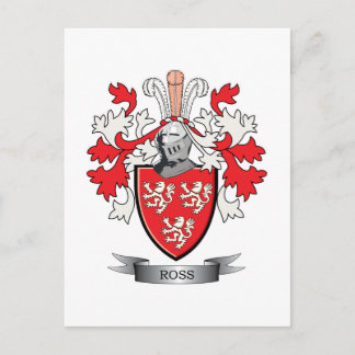 Ross Family Crest Coat of Arms Postcard