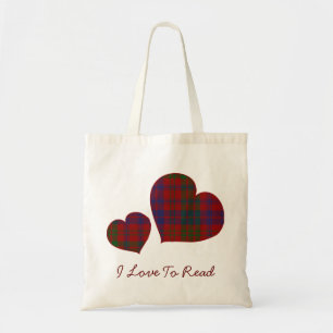 Ross Plaid Hearts Canvas Tote Bag