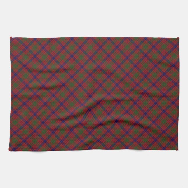 Ross Scottish Clan Tartan Design Tea Towel (Horizontal)
