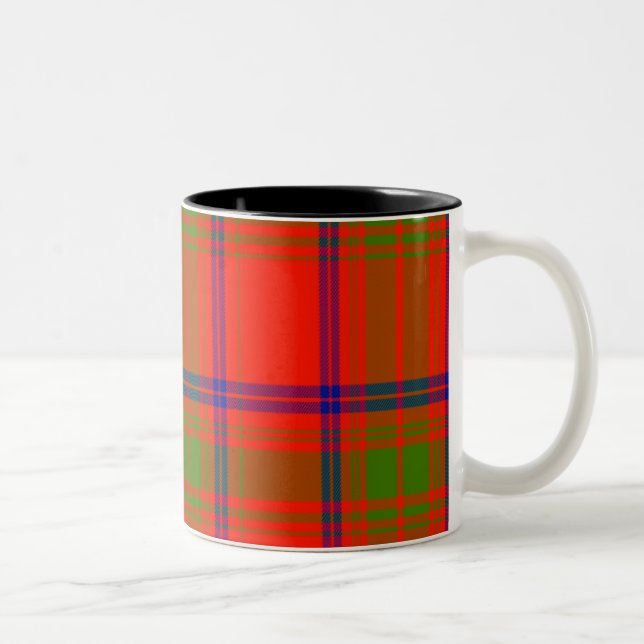 Ross Scottish Tartan Two-Tone Coffee Mug (Right)