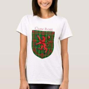 Ross Tartan Scottish Plaid Lion Rampant T-Shirt