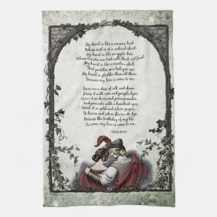 Rossetti "Love" Victorian Tea Towel