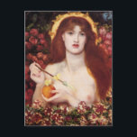 Rossetti Venus Verticordia CC0645 Postcard<br><div class="desc">Dante Gabriel Rossetti - Venus Verticordia, c. 1868. The title, 'Venus, turner of hearts', derives from Latin literature, where it designates the role of Venus, goddess of love and beauty, in turning women's hearts towards virtue. Rossetti, however, interpreted it in the opposite sense, to mean turning men's hearts away from...</div>