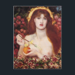 Rossetti Venus Verticordia CC0645 Postcard<br><div class="desc">Dante Gabriel Rossetti - Venus Verticordia, c. 1868. The title, 'Venus, turner of hearts', derives from Latin literature, where it designates the role of Venus, goddess of love and beauty, in turning women's hearts towards virtue. Rossetti, however, interpreted it in the opposite sense, to mean turning men's hearts away from...</div>