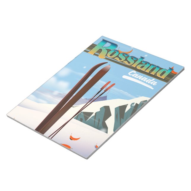 Rossland Canada travel poster. Notepad (Angled)