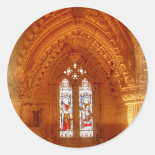 Rosslyn Chapel Interior Classic Round Sticker