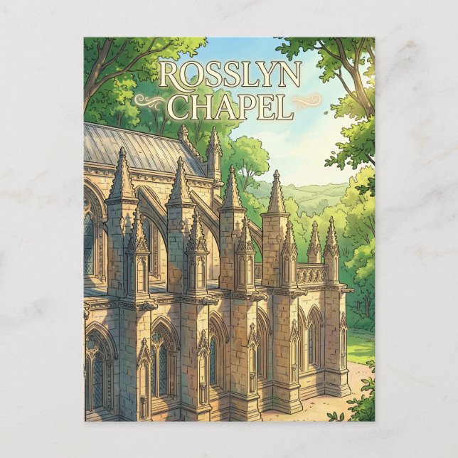 Rosslyn Chapel Scotland Postcard (Front)