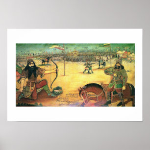 Rostam in Battle Print