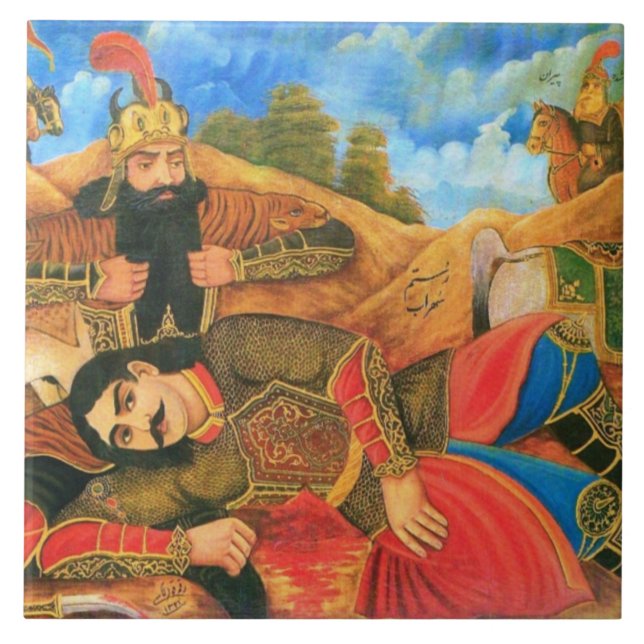 Rostam & Sohrab Ceramic Tile (Front)