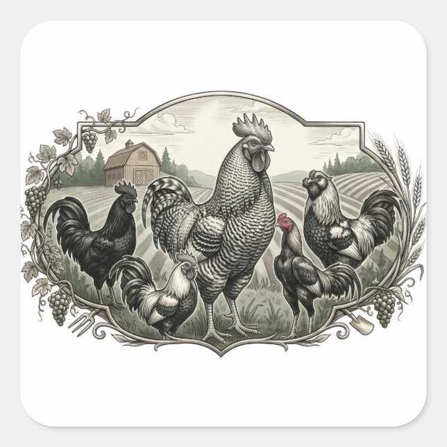 Roster in the farm square sticker (Front)