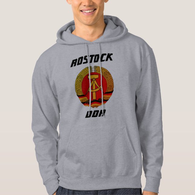 Rostock, DDR, Rostock, Socialist East Germany Hoodie (Front)
