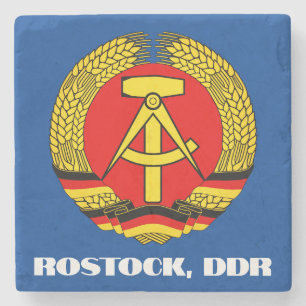 Rostock, DDR, Rostock, Socialist East Germany Stone Coaster