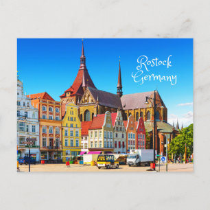 Rostock, Germany Historical Buildings View  Postcard
