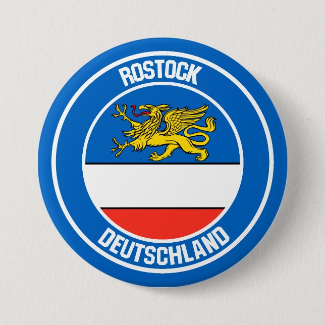 Rostock Round Emblem 7.5 Cm Round Badge (Front)