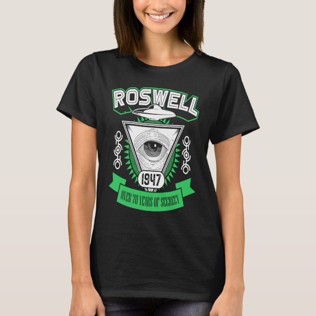 Roswell 1947 Alien Area 51 Conspiracy Theory T-Shirt (Front)