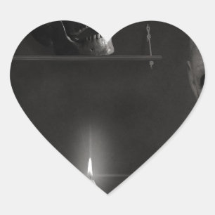 roswell alien heart sticker