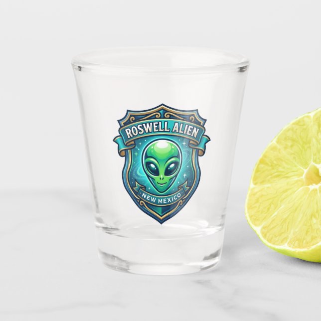 Roswell Alien USA Shot Glass (Front)