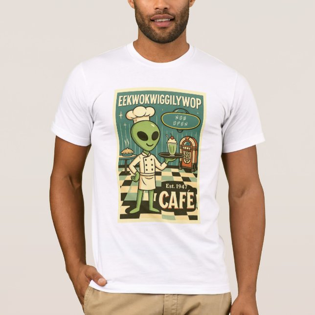 Roswell Aliens 1950's Retro Diner T-Shirt (Front)