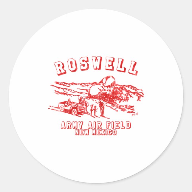 Roswell Army Air Field New Mexico _1  Classic Round Sticker (Front)