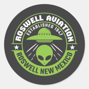 Roswell Aviation Established 1947 Classic Round Sticker