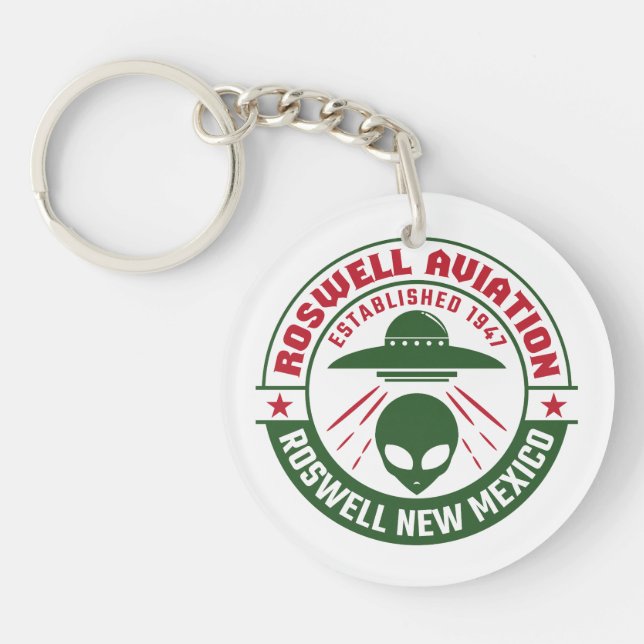 Roswell Aviation Established 1947 Key Ring (Front)