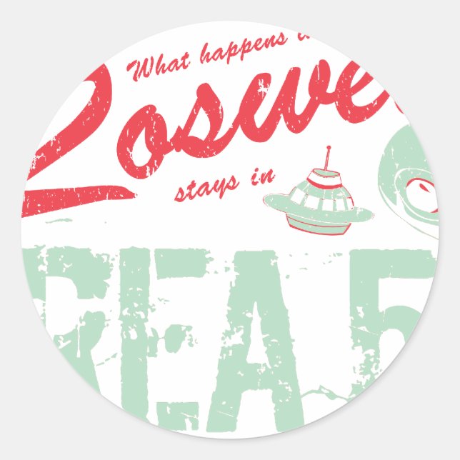Roswell Classic Round Sticker (Front)