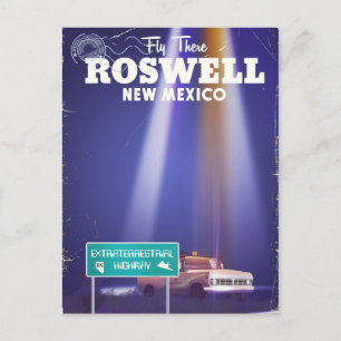 Roswell Extraterrestrial Highway travel poster Postcard