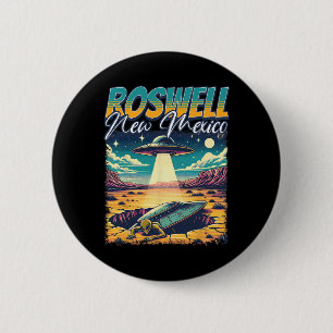 Roswell New Mexico 1947 Alien Abduction Ufo Crash 6 Cm Round Badge