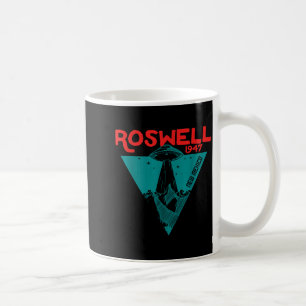 Roswell New Mexico 1947 Ufo Beam Flying Road Vinta Coffee Mug